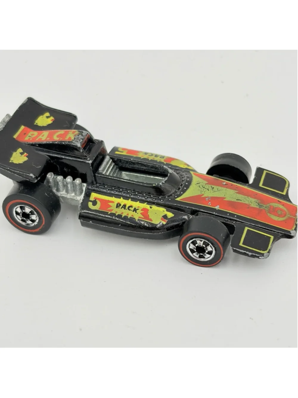 Vintage 1973 Hot Wheels Car Redline FORMULA PACK Black Indy Race F1 P.A.C.K.